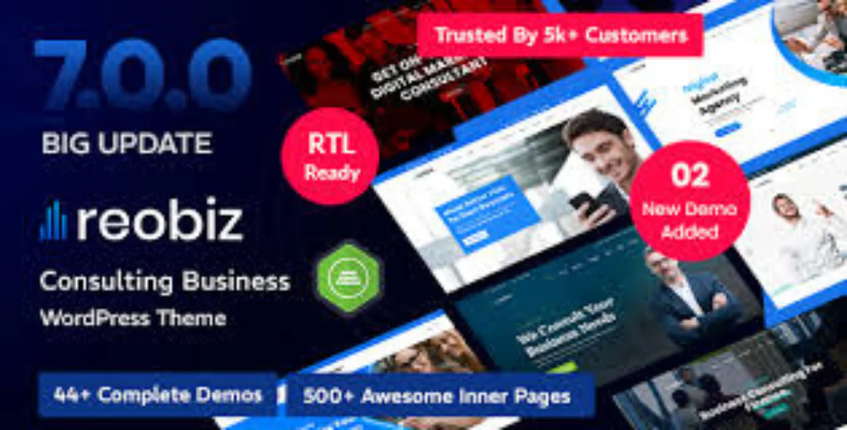 Reobiz v7.0.0 - Consulting Business WordPress Theme