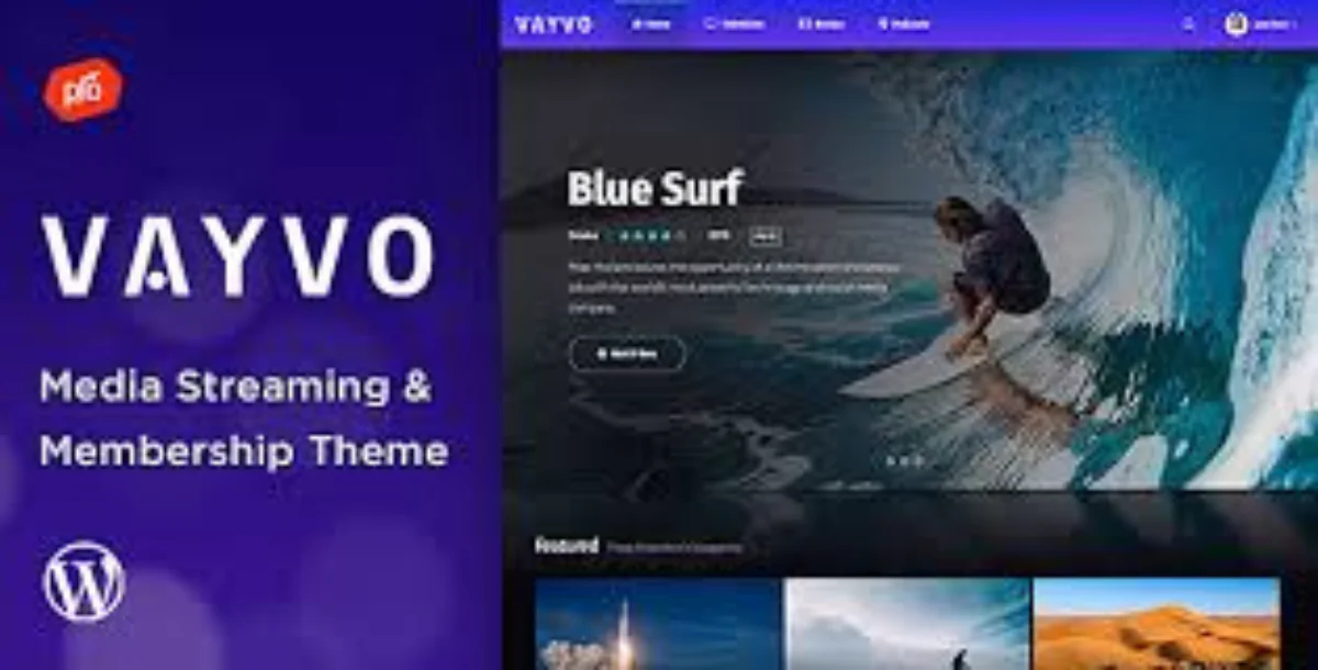 Vayvo v6.8 - Media Streaming & Membership Theme