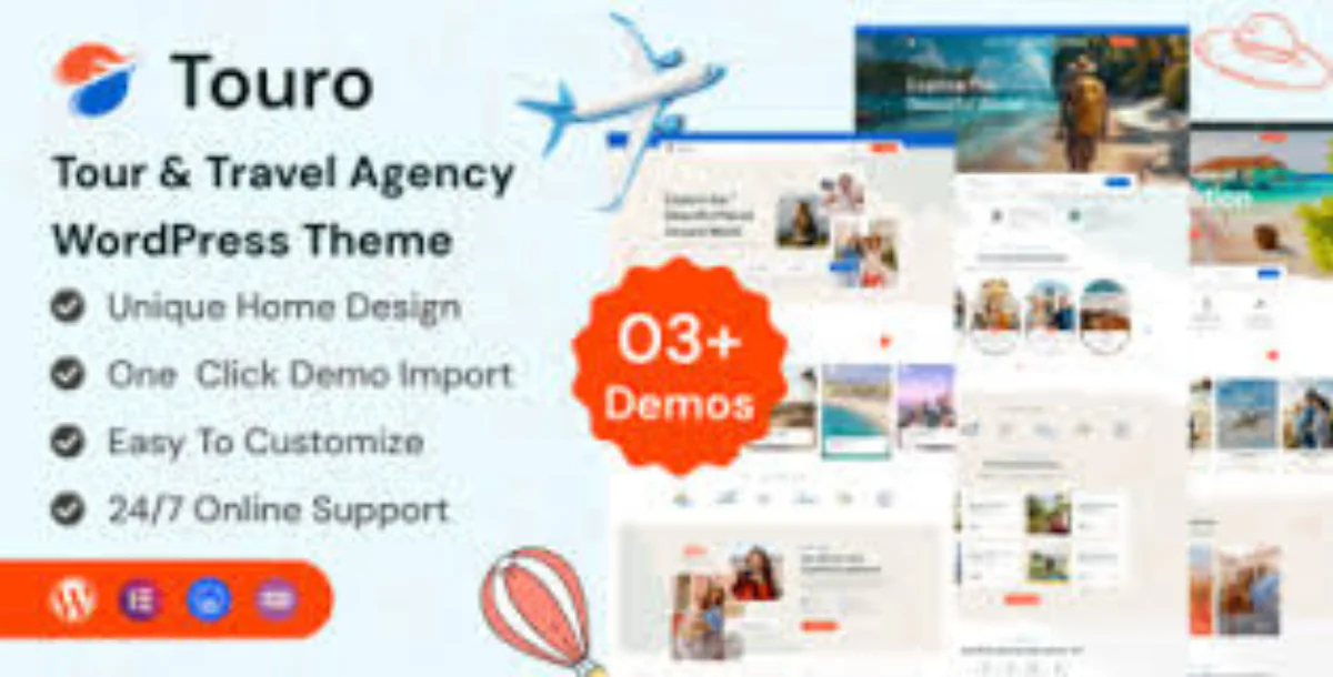 Touro v1.0 – Travel & Tour Booking Agency WordPress Theme