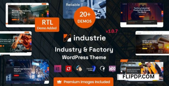Industrie v1.4.0 – Factory & Industry WordPress Theme Nulled