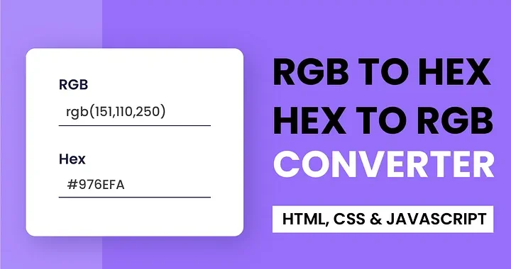 Convert RGB and Hex Code