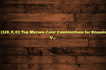 0) (128, 0, 0): Top Maroon Color Combinations for Stunning Visuals