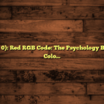 5) (255, 0, 0): Red RGB Code: The Psychology Behind the Color Red