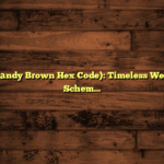 #F4A460 (Sandy Brown Hex Code): Timeless Wedding Color Schemes