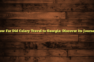 How Far Did Celery Travel to Georgia: Discover Its Journey