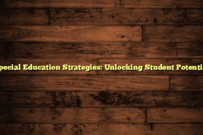 Special Education Strategies: Unlocking Student Potential