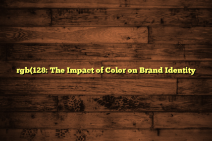 rgb(128: The Impact of Color on Brand Identity