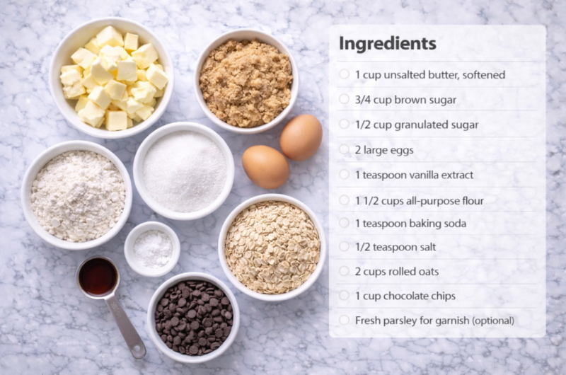 chocolate chip oatmeal cookies