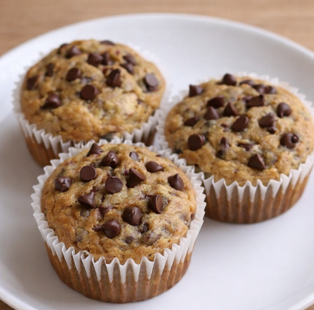 banana chocolate chip muffins