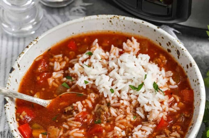 Slow Cooker Stuffed Pepper Soup
